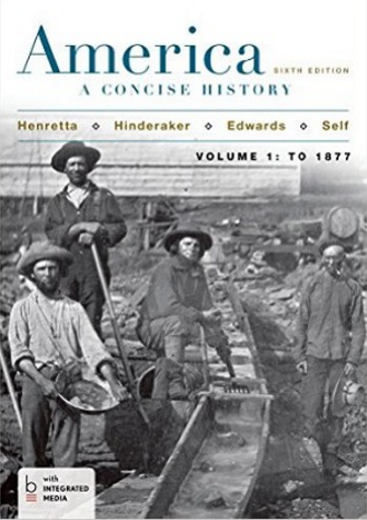 Test Bank For America: A Concise History Volume 1 6th Edition 1 Test Bank For America: A Concise History Volume 1 6th Edition