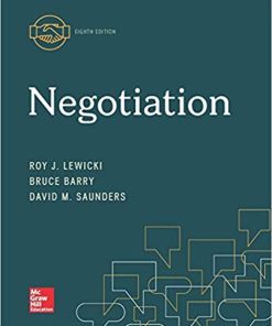 Test Bank For Negotiation 8th Edition by Roy Lewicki