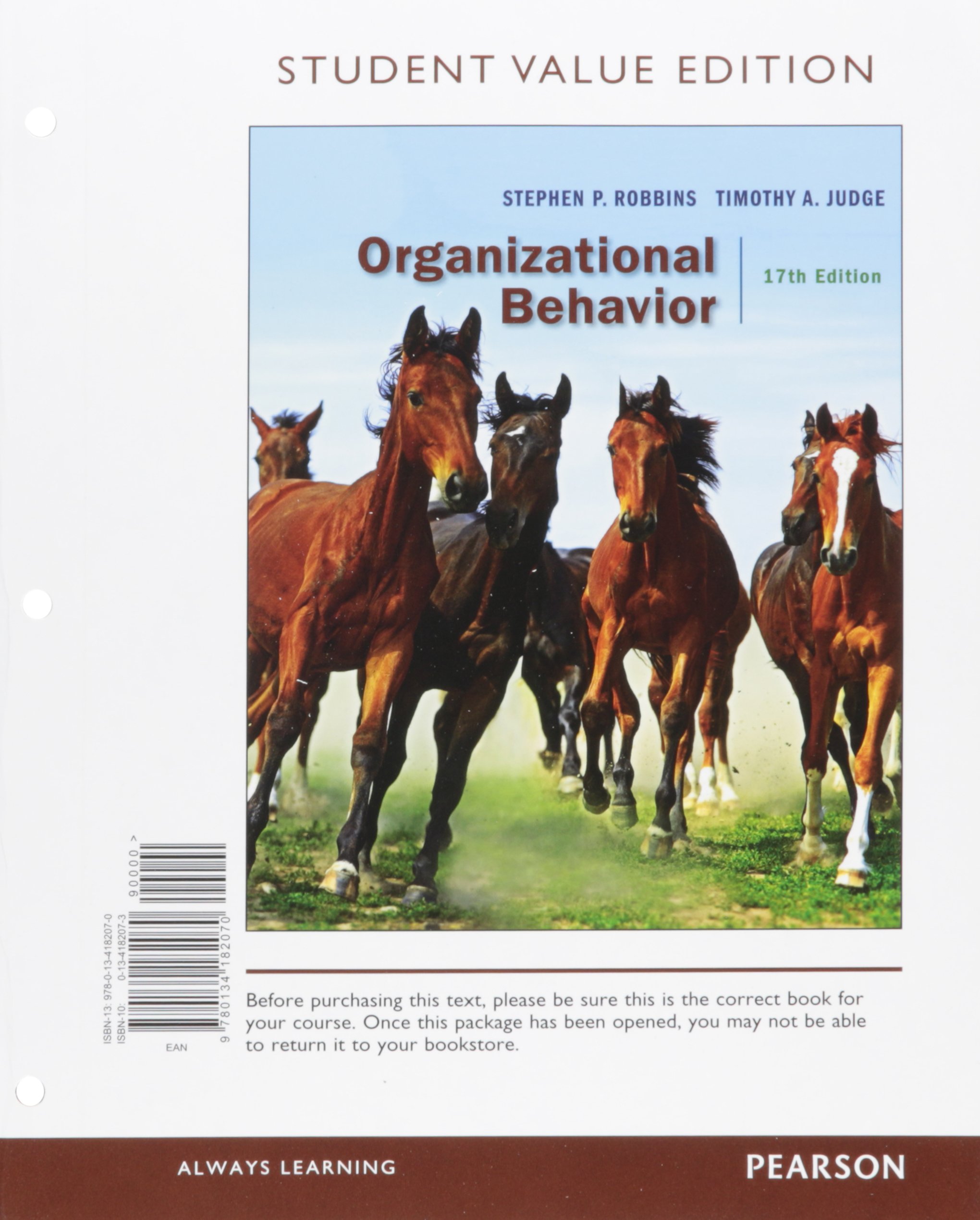 Test Bank for Organizational Behavior, 17th Edition, Stephen P. Robbins, Timothy A. Judge 1 Test Bank for Organizational Behavior, 17th Edition, Stephen P. Robbins, Timothy A. Judge