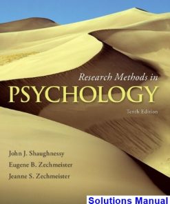 Test Bank for Research Methods in Psychology 10th Edition by Shaughnessy