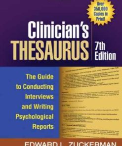 Test Bank for Clinician’s Thesaurus 7th Edition by Edward L. Zuckerman