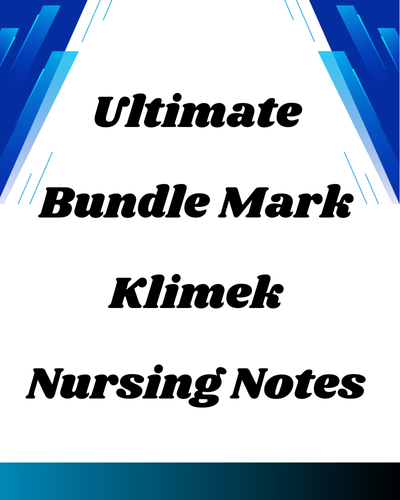 Study Guide for Ultimate Bundle – Mark Klimek Nursing Notes 1 Study Guide for Ultimate Bundle – Mark Klimek Nursing Notes
