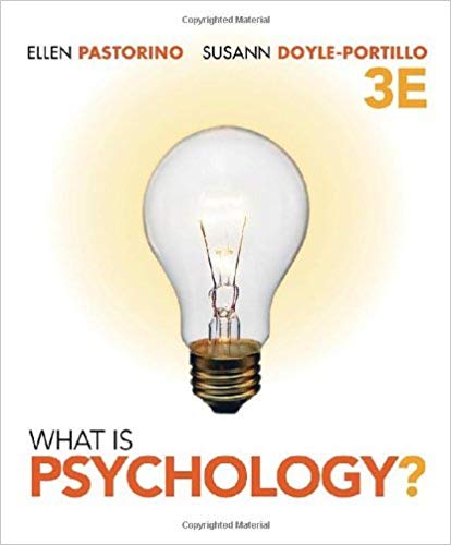 Test Bank for What is Psychology? 3rd Edition by Ellen E. Pastorino 1 Test Bank for What is Psychology? 3rd Edition by Ellen E. Pastorino